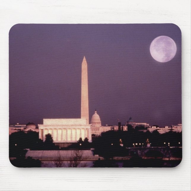 Tapis De Souris Monument de Washington, le capitol et Jefferson (Devant)
