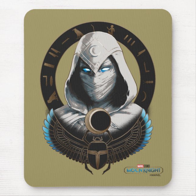 Tapis De Souris Moon Knight Egyptien Scarab Graphisme (Devant)