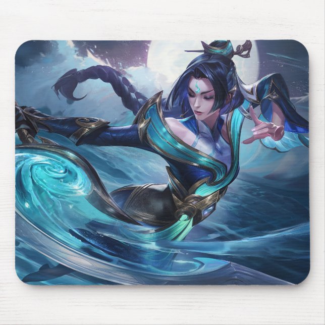 Tapis De Souris Moon Scorn Gaming Mousepad | Thème Night Warrior (Devant)
