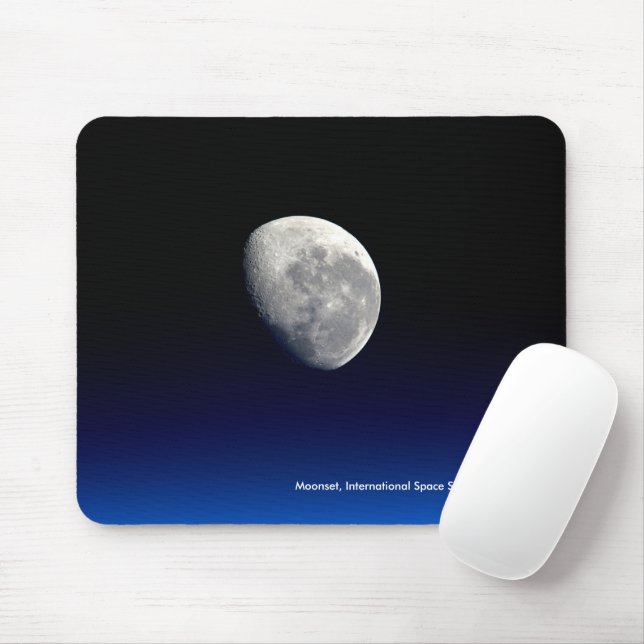 Tapis De Souris Moonset, Station spatiale internationale, 2016 (Avec souris)