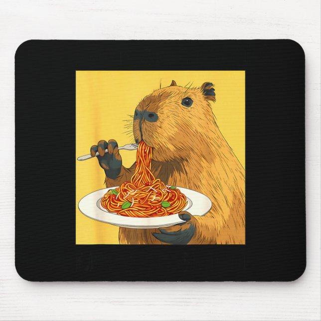 Tapis De Souris More Spaghetti Less Upsetti Capybara Illustration (Devant)