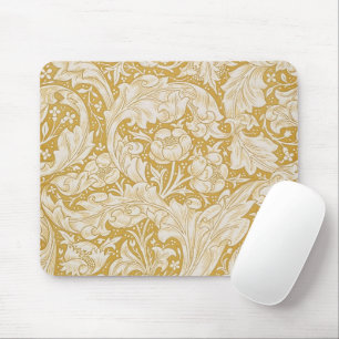 Tapis De Souris Morris Bachelor's Button Flower & Golden Stems