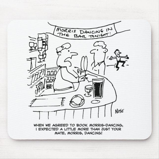 Tapis De Souris Morris Dancing in Pub. Danse Morris traditionnelle (Devant)