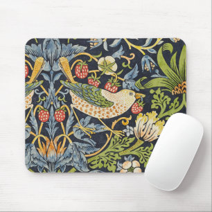 Tapis De Souris Morris Voleur de Fraises Bleu Nuit Art Fin Vintage