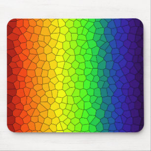 Tapis De Souris Mosaic Abstrait Rainbow Design
