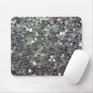 Tapis De Souris Mosaïque argentée colorée scintillante