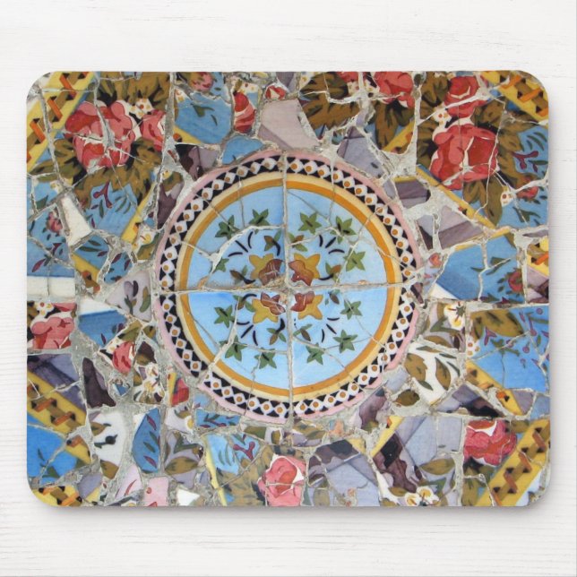 Tapis De Souris Mosaïque cassée Mousepad de tuile (Devant)