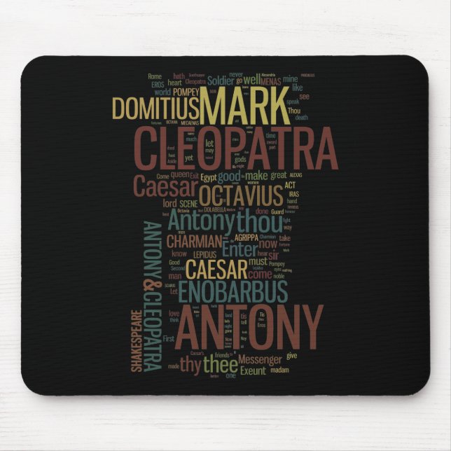 Tapis De Souris Mosaïque de mot d'Antony et de Cléopâtre (Devant)