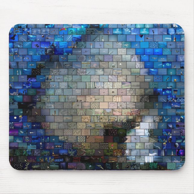 Tapis De Souris Mosaïque de poisson (Devant)