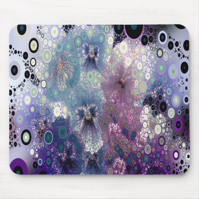 Tapis De Souris Mosaïque des fleurs (Devant)