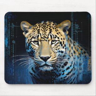 Tapis De Souris Mosaïque peinte Art Décor animal léopard