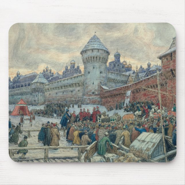 Tapis De Souris Moscou antique, départ après un combat (Devant)