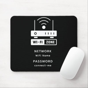 Tapis De Souris Mot de passe minimaliste de zone Wifi simple