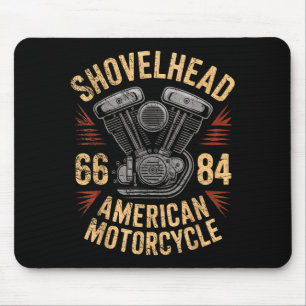 Tapis De Souris Moteur Shovelhead Vtwin Moto Hd Vintage Dessin