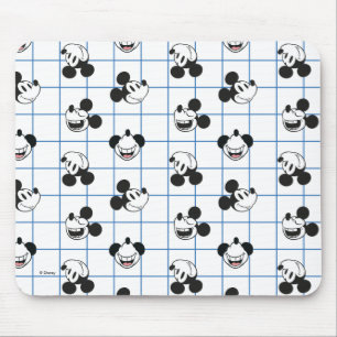 Tapis De Souris Motif à carreaux Mickey Mouse souriant classique
