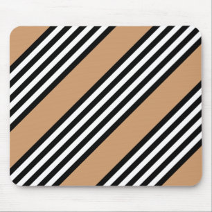 Tapis De Souris Motif à cinq bandes noir et blanc avec bronzage