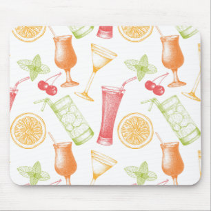 Tapis De Souris Motif à cocktails croisés