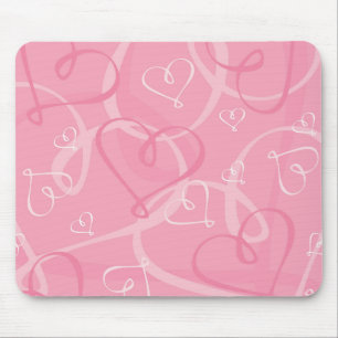 Tapis De Souris Motif à coeur rose