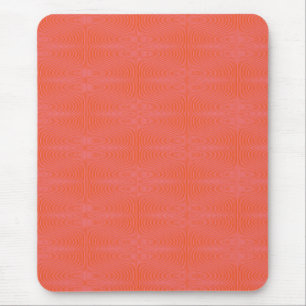 Tapis De Souris Motif à rayures ondulées rose et corail   Abstra m