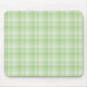 Tapis De Souris Motif abstrait à carreaux verts et blancs