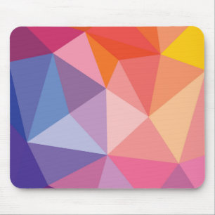 Tapis De Souris Motif abstrait coloré de triangle
