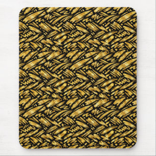 Tapis De Souris Motif abstrait de feuille d'or