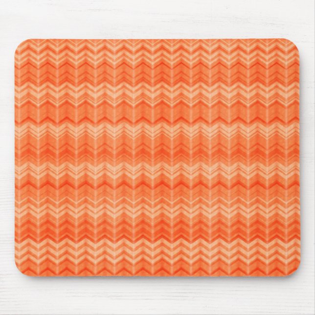 Tapis De Souris Motif abstrait de textile de zigzag de rouge (Devant)