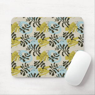 Tapis De Souris Motif abstrait pastel vert bleu