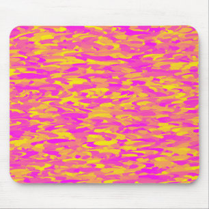 Tapis De Souris Motif Abstrait rose jaune orange