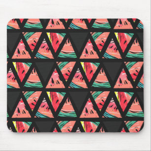Tapis De Souris Motif abstrait tiré par la main de pastèque