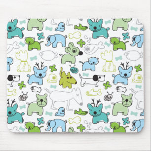 Tapis De Souris motif animal d'arrière - plan d'enfants