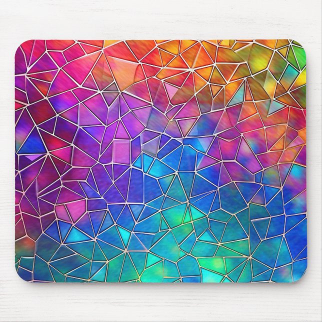 Tapis De Souris Motif arc-en-ciel en verre tendu (Devant)