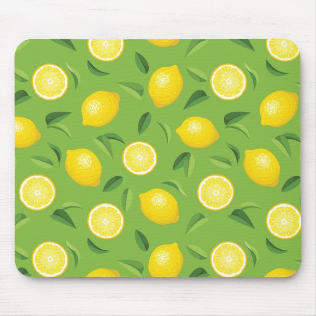 Tapis De Souris Motif Arrière - plan aux citrons (Devant)