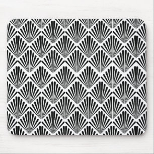 Tapis De Souris Motif Art déco noir et blanc