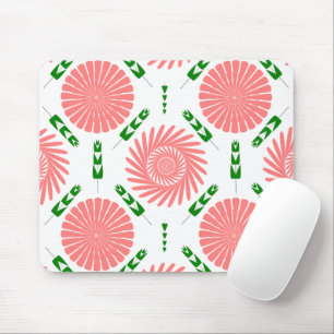 Tapis De Souris motif aux fleurs roses
