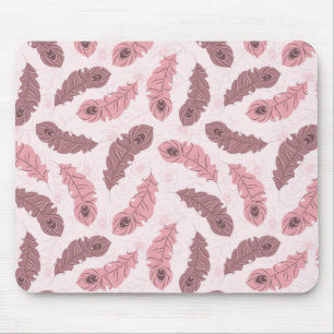 Tapis De Souris motif aux plumes de paons