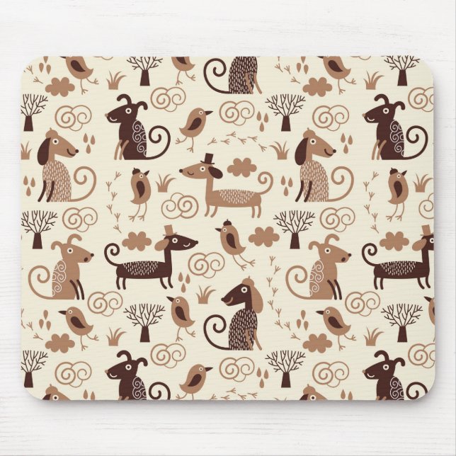 Tapis De Souris motif avec les chiens mignons (Devant)