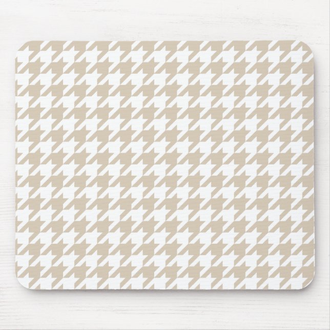 Tapis De Souris Motif beige de pied-de-poule (Devant)