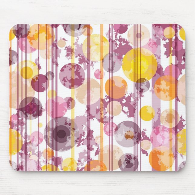 Tapis De Souris Motif blanc rayé tacheté (Devant)