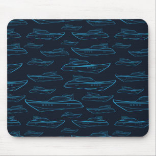 Tapis De Souris Motif bleu de yacht