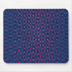 Tapis De Souris Motif bleu et rose rétro