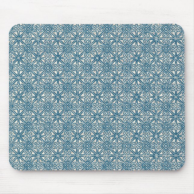 Tapis De Souris Motif bleu turquoise de noeud celtique (Devant)