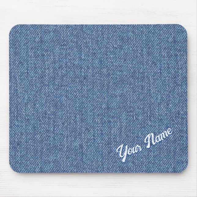 TAPIS DE SOURIS MOTIF BLUE DENIM PERSONNALISÉ (Devant)