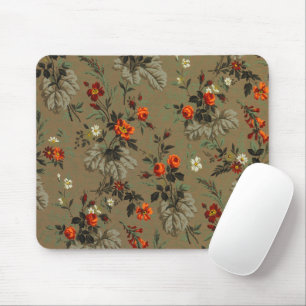 Tapis De Souris Motif botanique vintage de rose orange à fleurs so