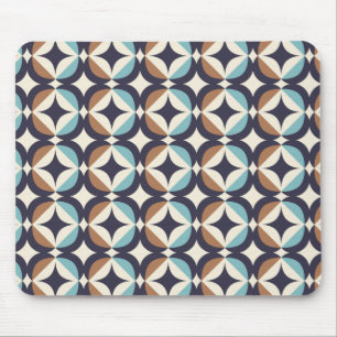 Tapis De Souris Motif Brown et Turquoise moderne du milieu du sièc