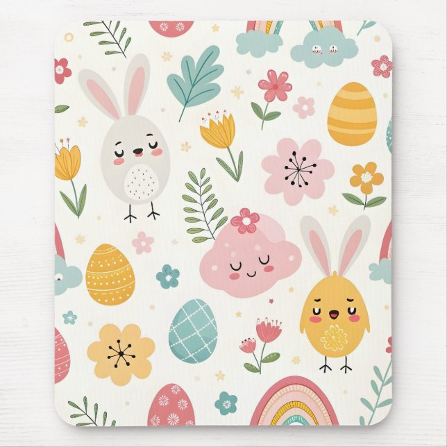 Tapis De Souris Motif Bunny de Pâques (Devant)