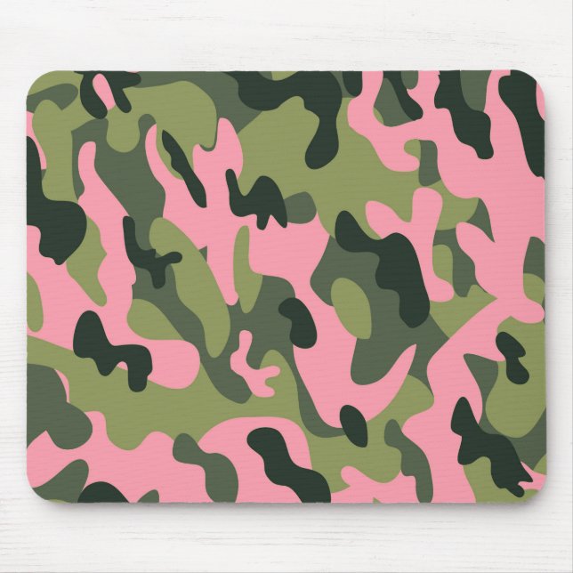 Tapis De Souris Motif Camouflage de l'armée verte rose du pays (Devant)