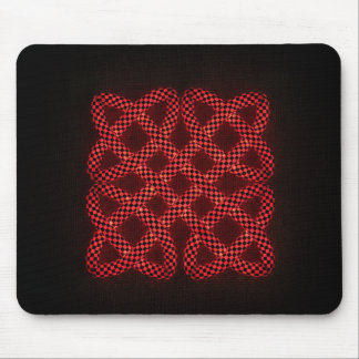 Tapis De Souris Motif Celtique en Damier Rouge et Noir