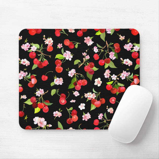 Tapis De Souris Motif cerise 2 (Avec souris)