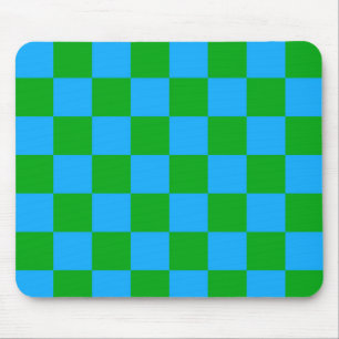 Tapis De Souris Motif chèque À damiers bleu vert